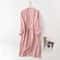 Japanese Cotton Crepe Kimono Robe Professional Couples Bathrobe Breathable SpringAutumn Sleepwear 3