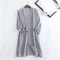 Japanese Cotton Crepe Kimono Robe Professional Couples Bathrobe Breathable SpringAutumn Sleepwear 4
