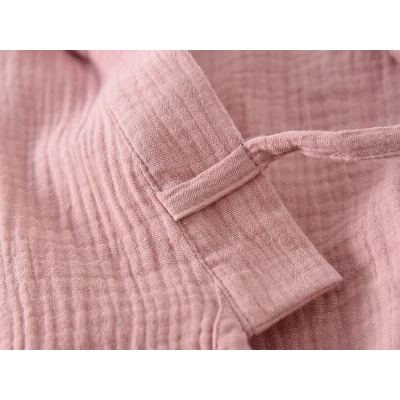 Japanese Cotton Crepe Kimono Robe Professional Couples Bathrobe Breathable SpringAutumn Sleepwear 5