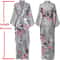 Luxurious Long Satin Kimono Robe Professional Bride Bridesmaid Dressing Gown With Pockets 0