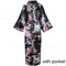Luxurious Long Satin Kimono Robe Professional Bride Bridesmaid Dressing Gown With Pockets 9