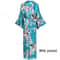 Luxurious Long Satin Kimono Robe Professional Bride Bridesmaid Dressing Gown With Pockets 7