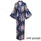 Luxurious Long Satin Kimono Robe Professional Bride Bridesmaid Dressing Gown With Pockets 28