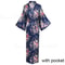 Luxurious Long Satin Kimono Robe Professional Bride Bridesmaid Dressing Gown With Pockets 28