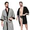 Mens Womens Cotton Waffle Kimono Robe Professional Couples Sauna Yukata Casual Home Wear 0