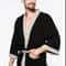 Mens Womens Cotton Waffle Kimono Robe Professional Couples Sauna Yukata Casual Home Wear 2