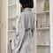 Sexy Flare Sleeve Dressing Gown Professional VNeck Nightwear Loose Black Robe With Sashes 1