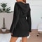 Winter Womens Fluffy Plush Robe Professional Hooded Dressing Gown Warm Solid Color Loungewear 4