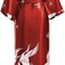 Print Crane Lady Kimono Bathrobe Professional Satin Wedding Robe Soft VNeck Novelty Nightgown 1