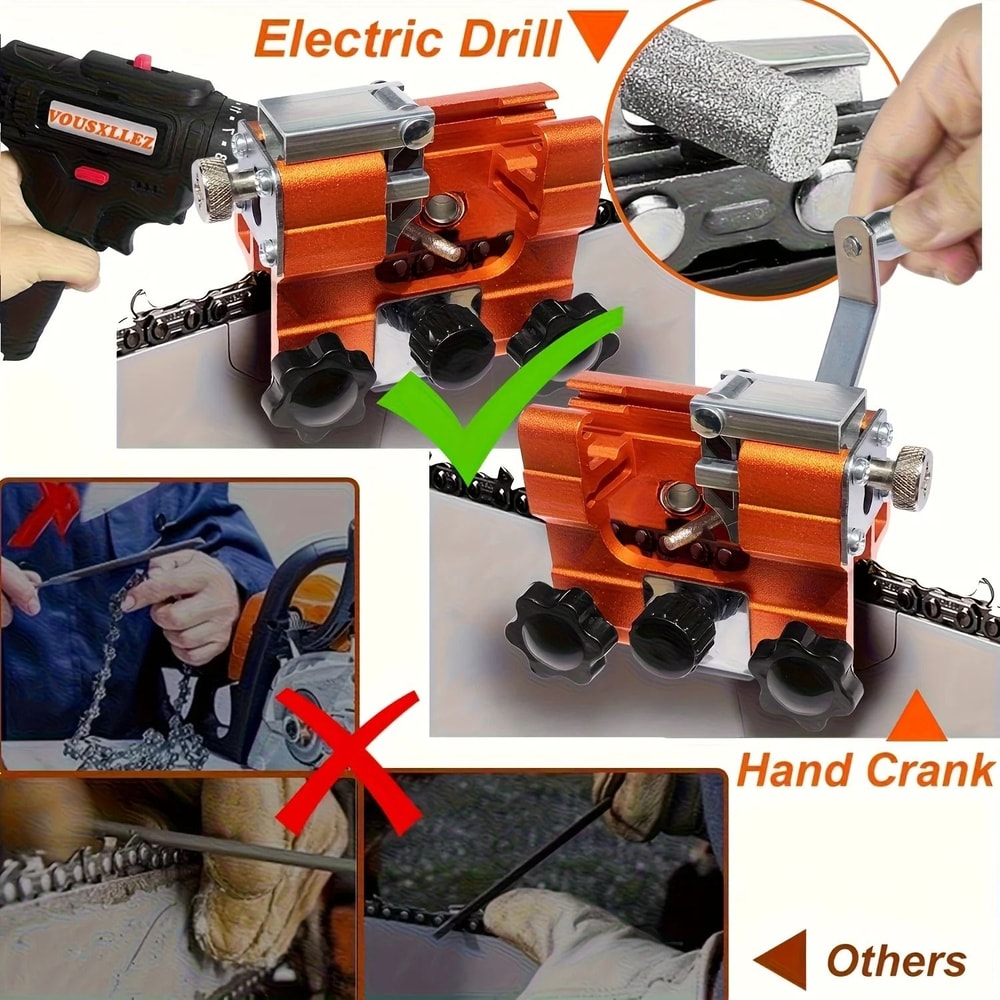 Portable Hand Chain Grinder Professional Handheld Chainsaw Sharpening Tool Quick Grinding Equipme 5