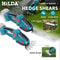 HILDA 2in1 Electric Hedge Trimmer Professional Cordless Shrub Mower Pruning Shear For Makita 18V 0