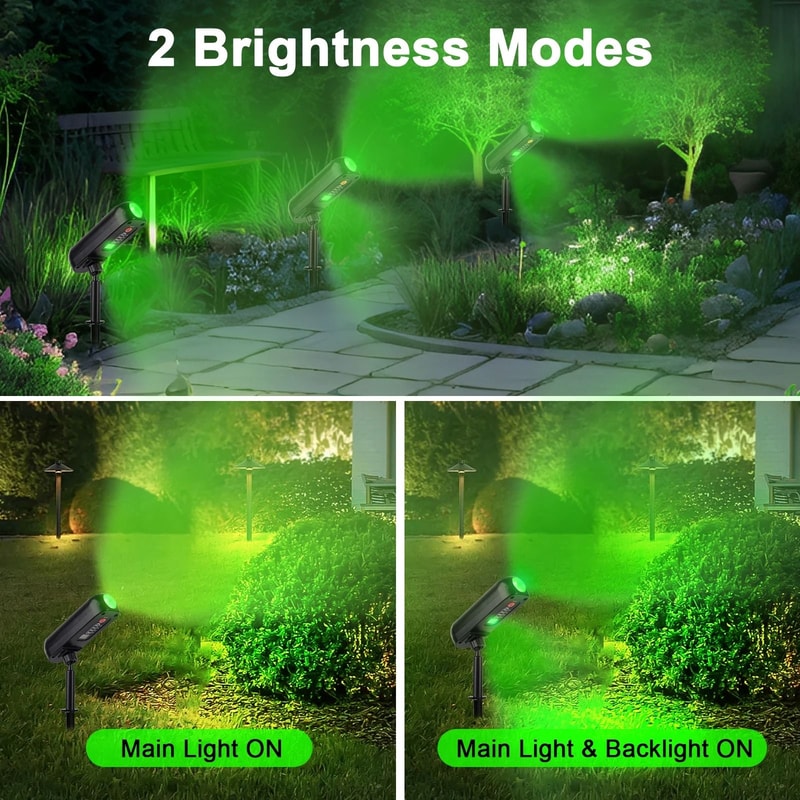 Professional Solar LED Outdoor Spotlight IP65 Green Garden Uplight For Trees Pathways Yard 4PCS S 5