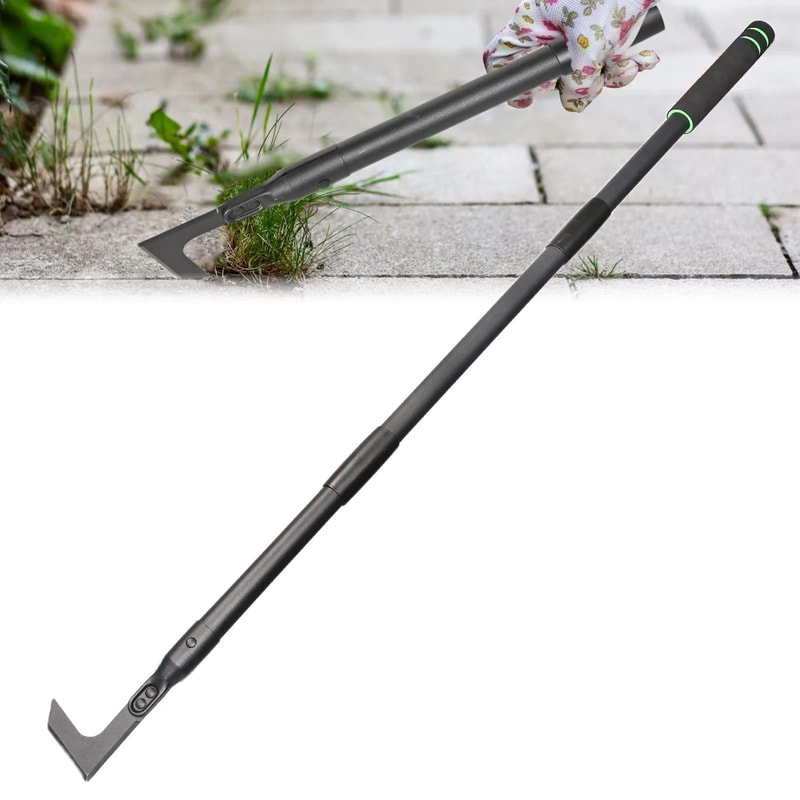 Professional LongHandle Crack Weeder LShaped Crevice Weeding Tool For Narrow Spaces 0