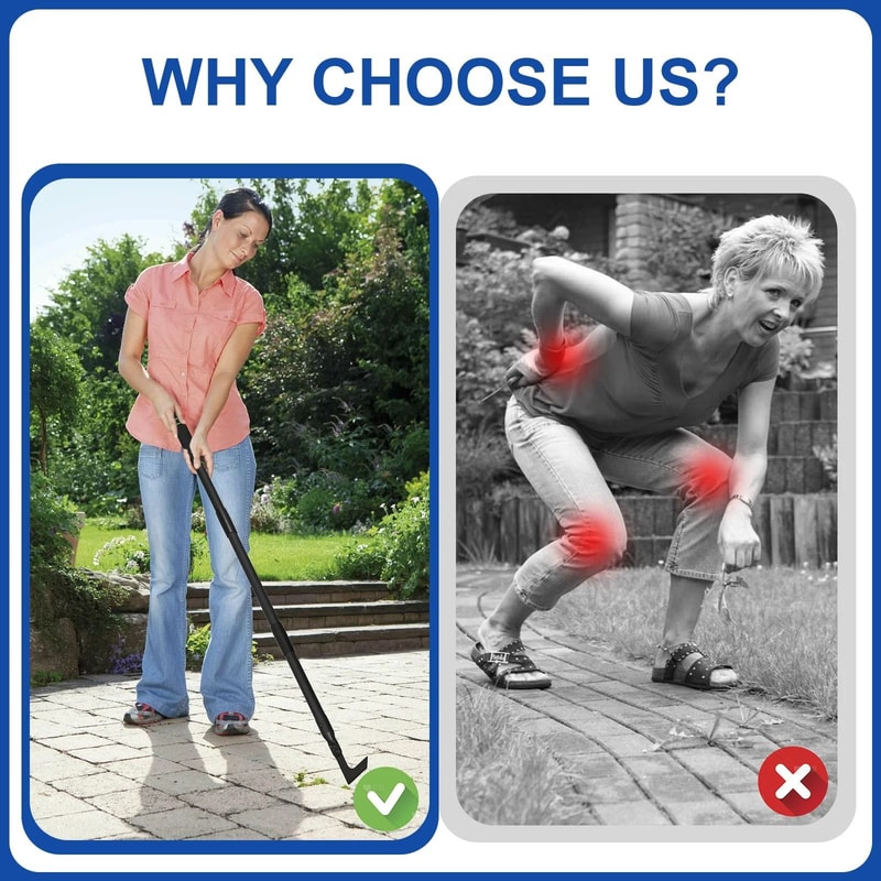 Professional LongHandle Crack Weeder LShaped Crevice Weeding Tool For Narrow Spaces 5