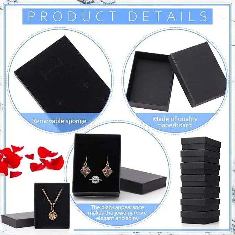 Square Jewelry Display Box HighPerformance Gift Organizer Luxury Packaging For Rings Earrings Br 4