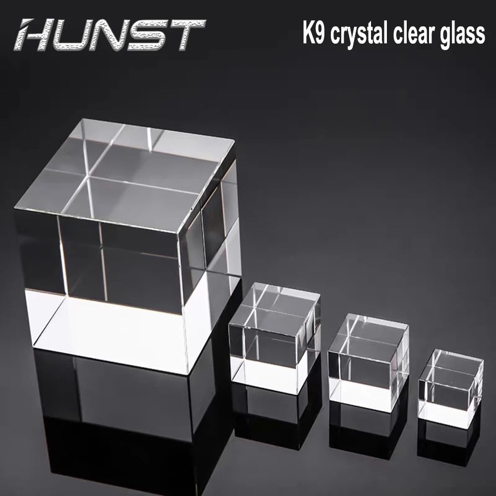 HUNST K9 Artificial Crystal Cube HighPerformance Rectangular Glass Column For Custom Laser Engravi 0