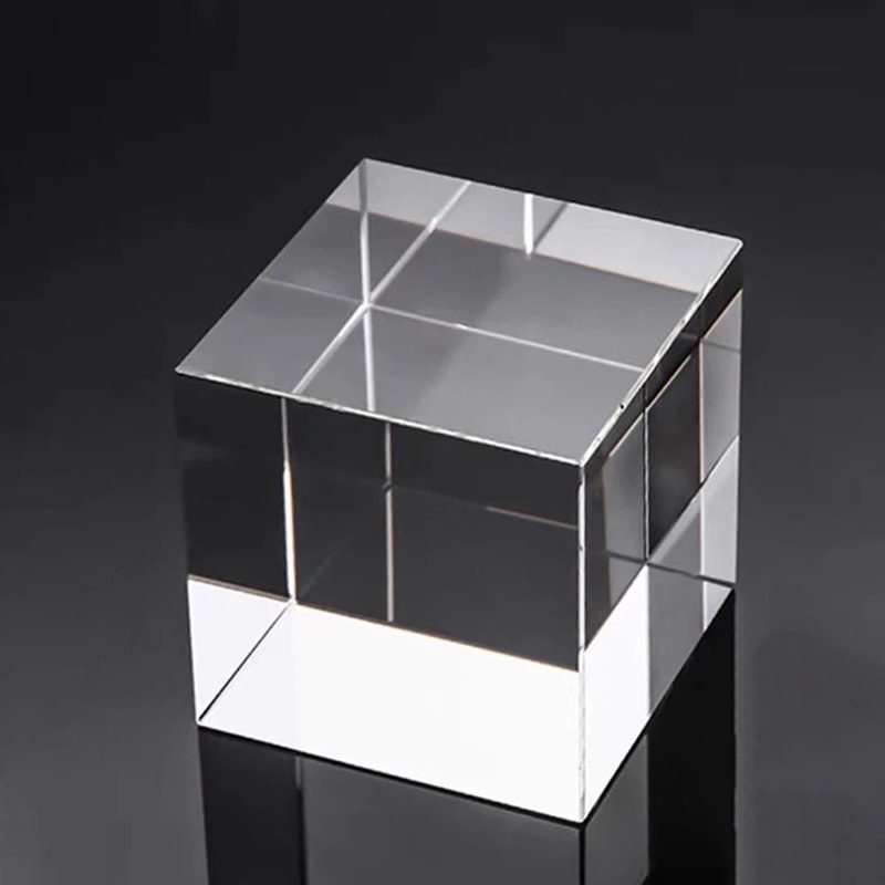 HUNST K9 Artificial Crystal Cube HighPerformance Rectangular Glass Column For Custom Laser Engravi 8