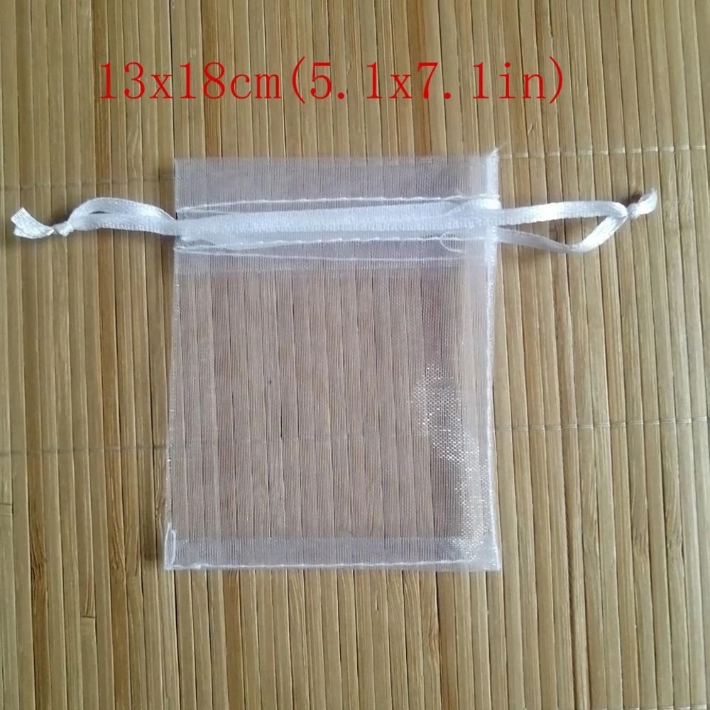 White Drawstring Organza Bags HighPerformance Jewelry Package Small Wedding Gift Pouches 9