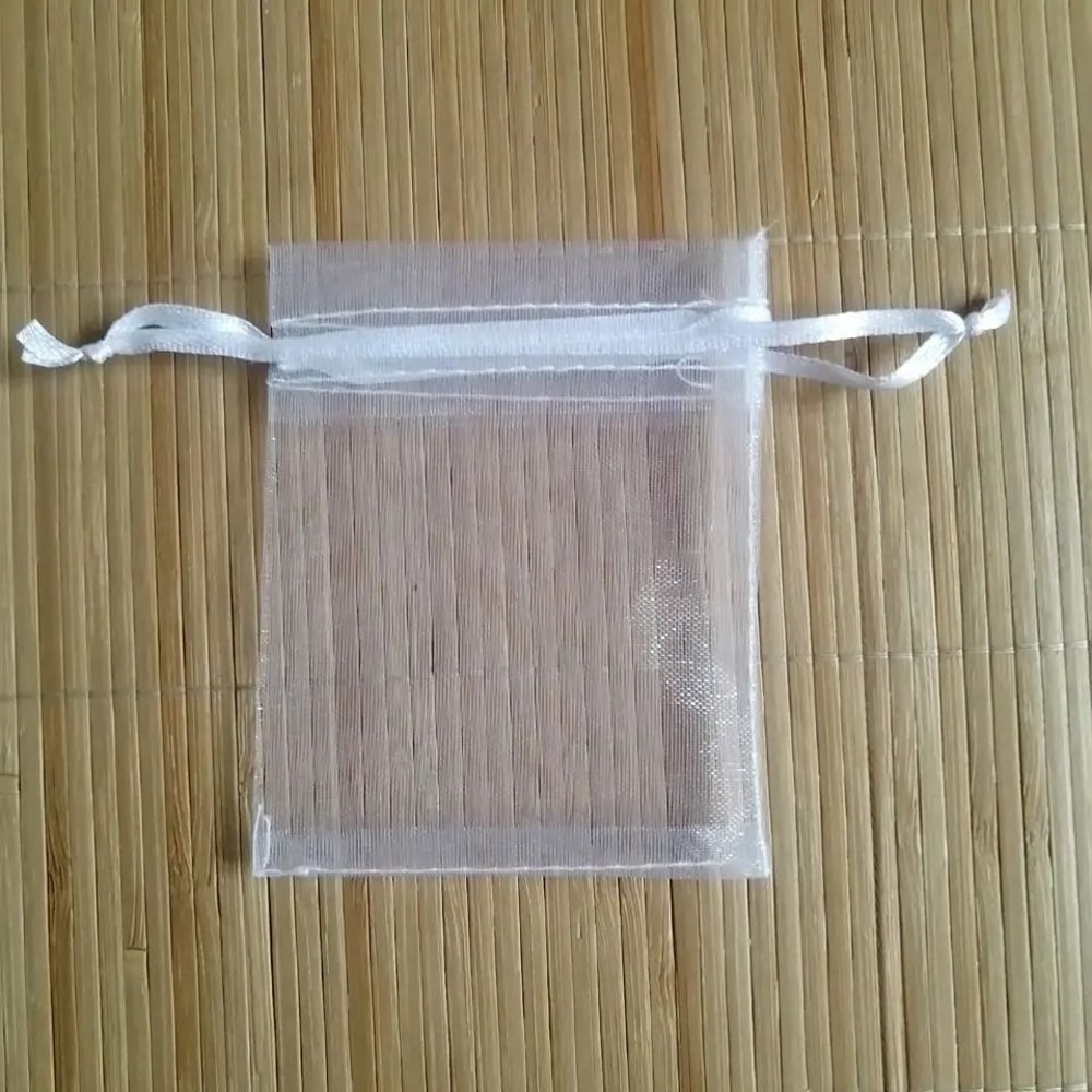 White Drawstring Organza Bags HighPerformance Jewelry Package Small Wedding Gift Pouches 1