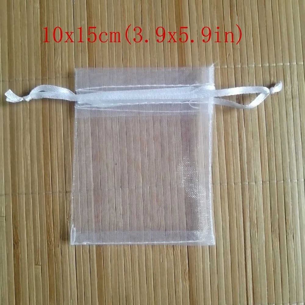 White Drawstring Organza Bags HighPerformance Jewelry Package Small Wedding Gift Pouches 4