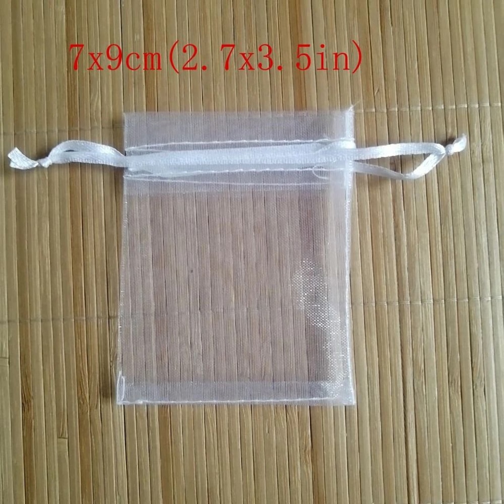 White Drawstring Organza Bags HighPerformance Jewelry Package Small Wedding Gift Pouches 6