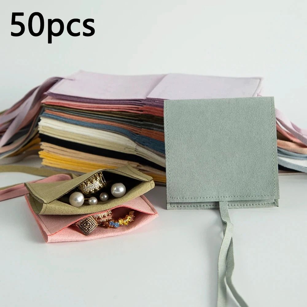 Microfiber Suede Jewelry Pouch HighPerformance Small Envelope Bag Luxury Wedding Gift Bags 0