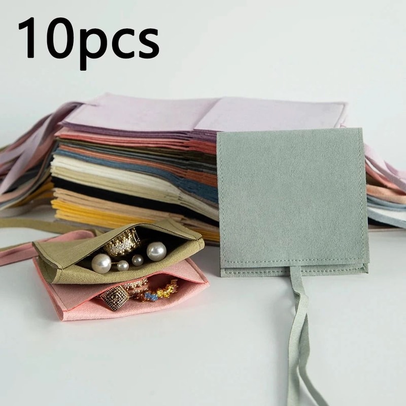 Microfiber Suede Jewelry Pouch HighPerformance Small Envelope Bag Luxury Wedding Gift Bags 1