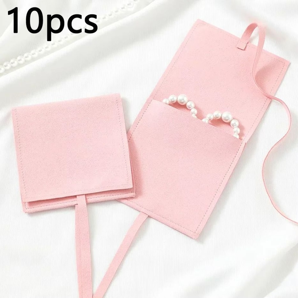 Microfiber Suede Jewelry Pouch HighPerformance Small Envelope Bag Luxury Wedding Gift Bags 7