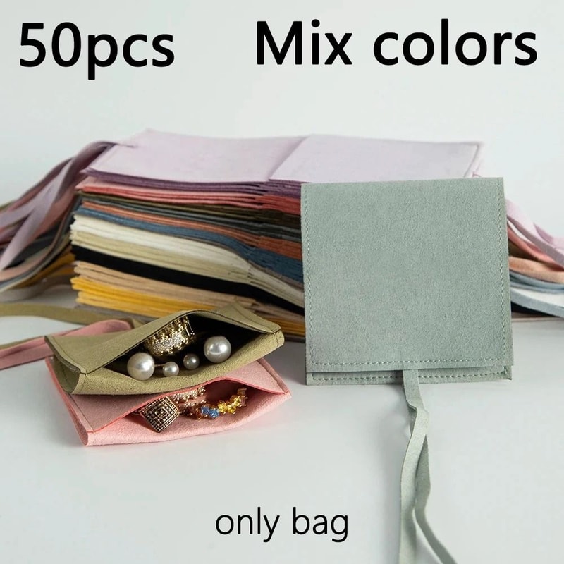 Microfiber Suede Jewelry Pouch HighPerformance Small Envelope Bag Luxury Wedding Gift Bags 28