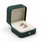 Vintage Double Slots Jewelry Box HighPerformance PU Leather Case For Wedding Proposal Engagement 9