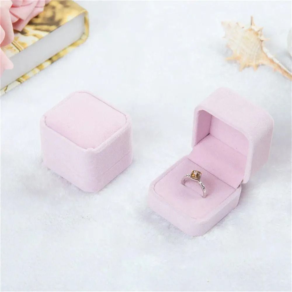 Vintage Double Slots Jewelry Box HighPerformance PU Leather Case For Wedding Proposal Engagement 17