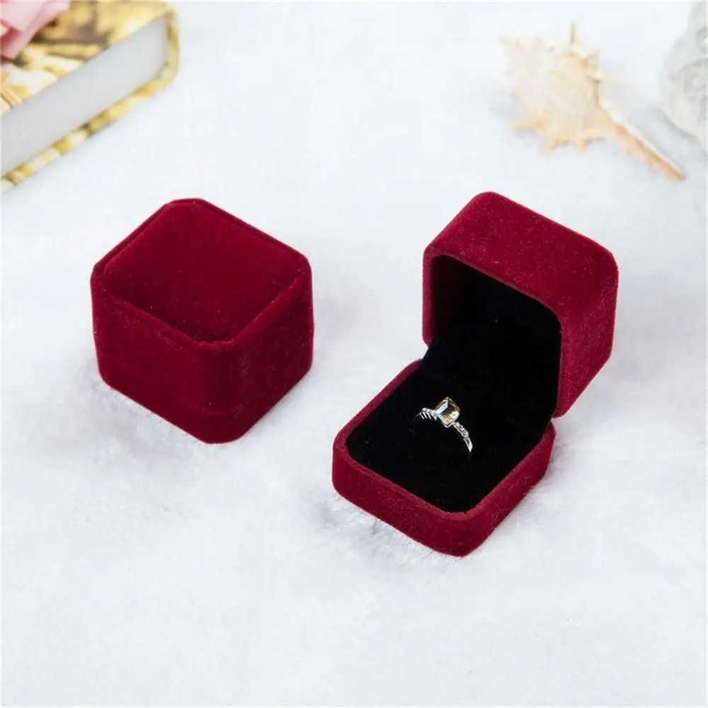 Vintage Double Slots Jewelry Box HighPerformance PU Leather Case For Wedding Proposal Engagement 20
