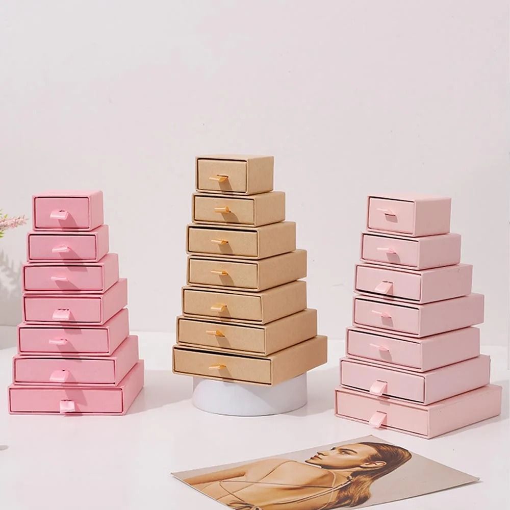 Paper Jewelry Gift Box Set HighPerformance Organizer Packaging For Rings Earrings Wedding Favors 5