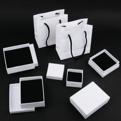 square jewelry organizer box – high-performance white kraft paper display & gift boxes for engagement rings & accessorie