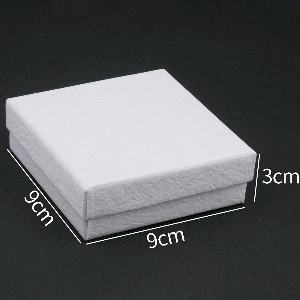 Square Jewelry Organizer Box HighPerformance White Kraft Paper Display Gift Boxes For Engagement 9