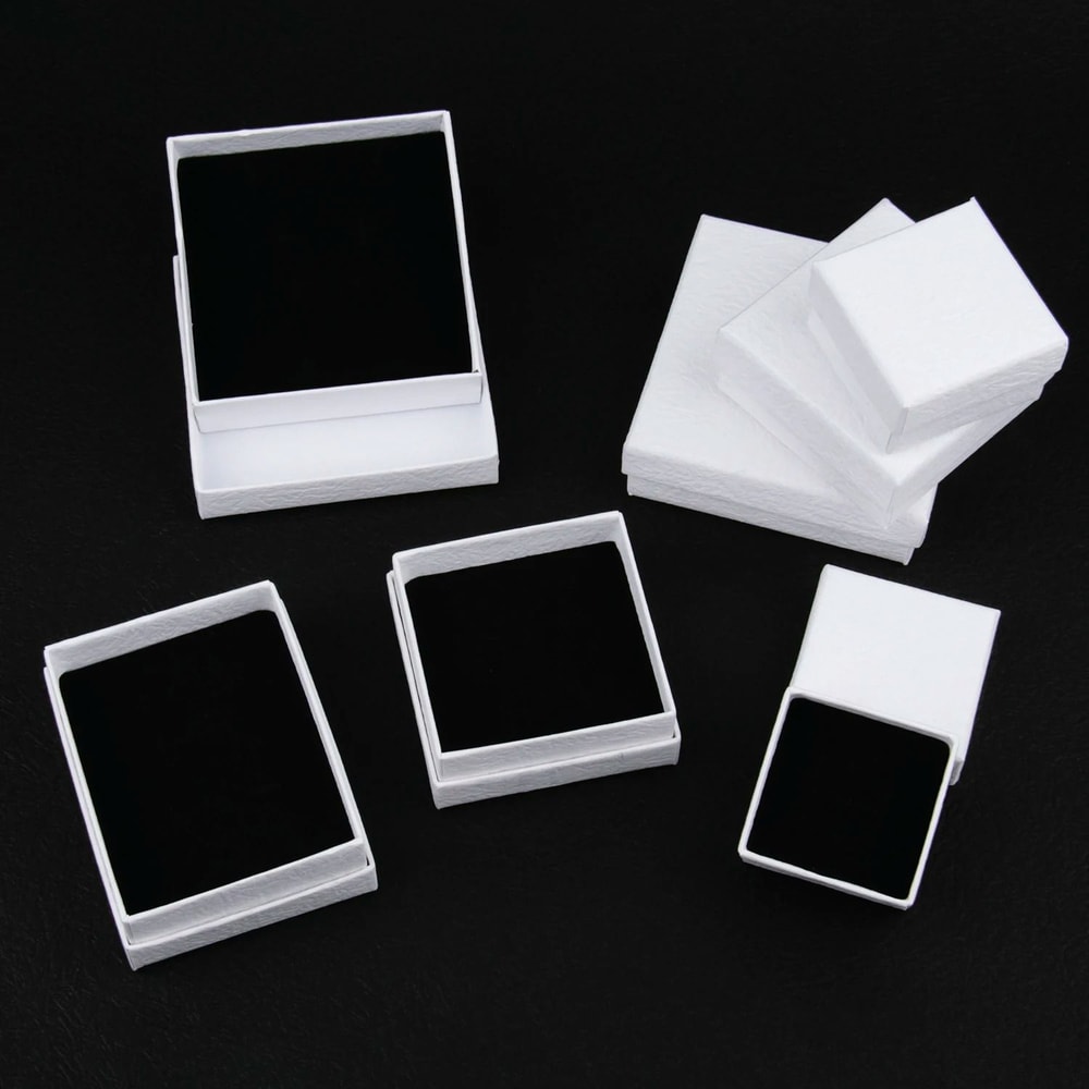 Square Jewelry Organizer Box HighPerformance White Kraft Paper Display Gift Boxes For Engagement 1