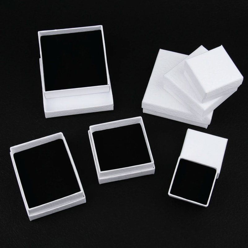 Square Jewelry Organizer Box HighPerformance White Kraft Paper Display Gift Boxes For Engagement 1