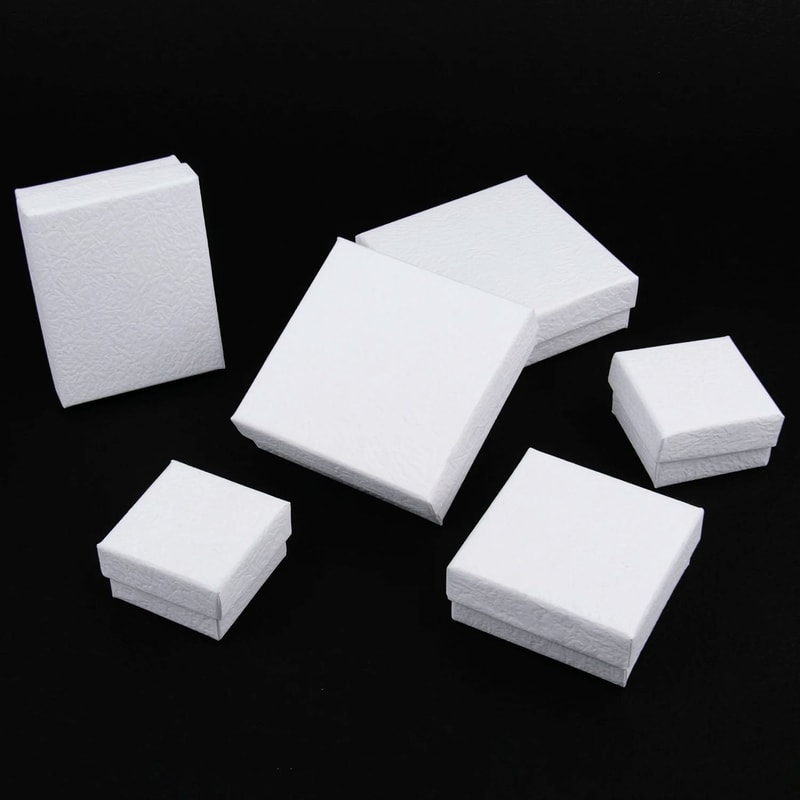 Square Jewelry Organizer Box HighPerformance White Kraft Paper Display Gift Boxes For Engagement 2