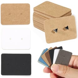 earring display cards – kraft paper packaging for handmade jewelry & earring studs (50/100pcs)