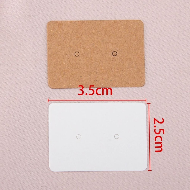 Earring Display Cards Kraft Paper Packaging For Handmade Jewelry Earring Studs 50100pcs 3