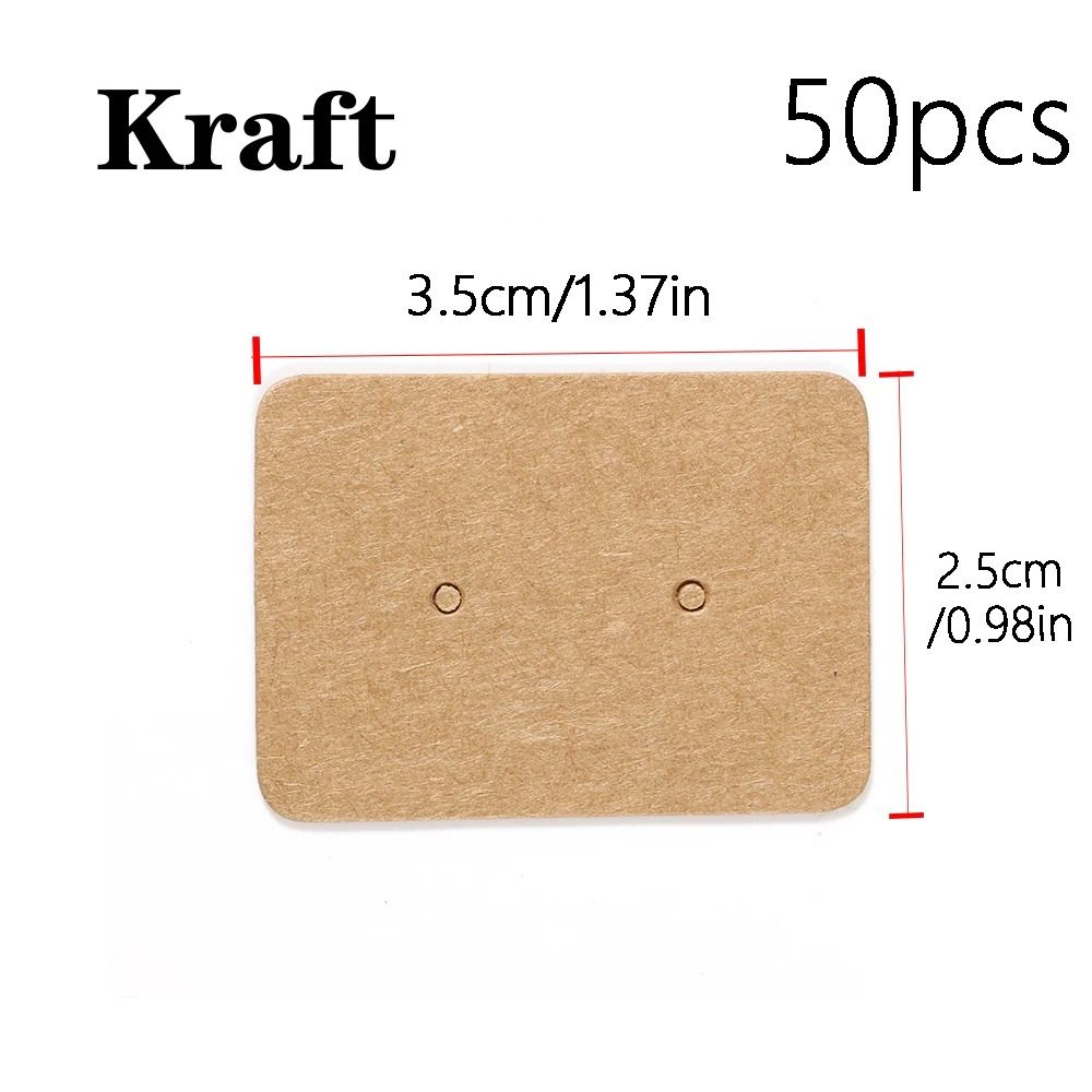 Earring Display Cards Kraft Paper Packaging For Handmade Jewelry Earring Studs 50100pcs 6