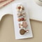 Sweet Kids Plush Hair Clip Set Kawaii AutumnWinter Beige Coffee Bowknot Headwear 5pcs 11