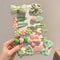 Korean Cartoon Plush Hair Clips Cute Winter Rabbit Flower Barrettes For Girls 1014PCS Set 20