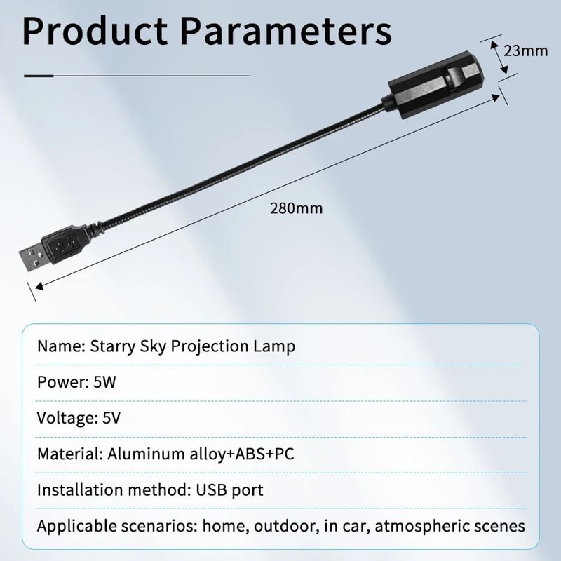 USB LED Projector Night Light HighPerformance Moon Holiday Atmosphere Lamp For Ceiling Wall Deco 5