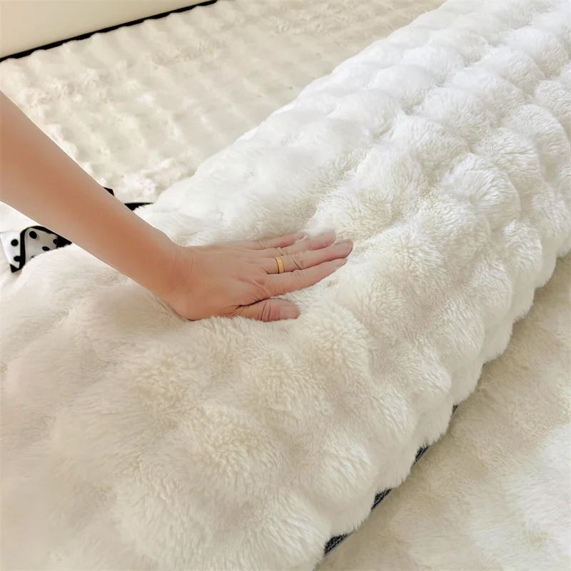 SolidColor Plush Long Pillowcase HighPerformance Soft Decorative Cover For Home Bedroom Decor 5