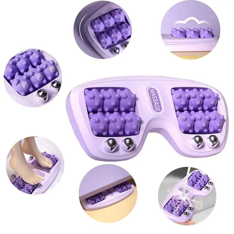 Purple MultiPoint Foot Roller Massager HighPerformance Deep Therapy With Magnetic Beads 3