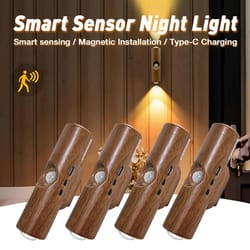 led smart motion sensor night light – rechargeable bedside induction wall lamp for hallways