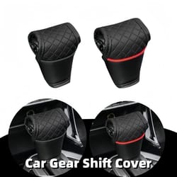 universal pu leather gear shift cover – high-performance non-slip dustproof shifter protector