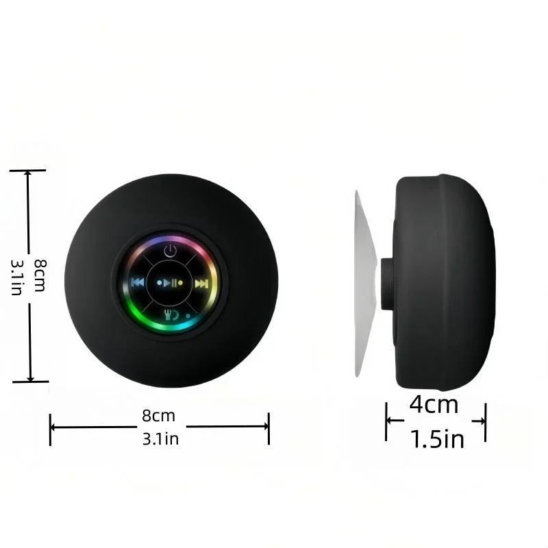 Mini Waterproof Shower Speaker HighPerformance Subwoofer With Suction Cup Handsfree Mic 5