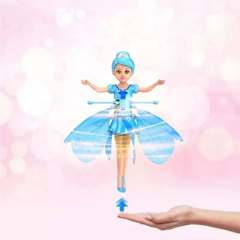 Childrens Flying Fairy Doll HighPerformance Gesture Induction Helicopter Luminous Dancing Toy 2